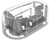 ORICO Docking za HDD/SSD 6139C3, 2.5"/3.5", SATA u USB-C, prozirna (6139C3-EU-CR-BP)